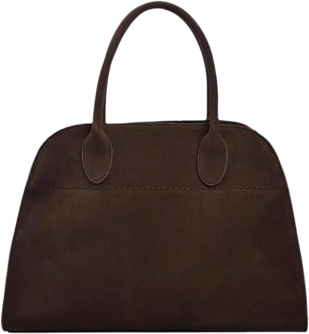 Women'S Suede Purse Vintage Top Handle Bag,Large Capacity Suede Tote Bags,Adjustable Strap Daily Sling Bag