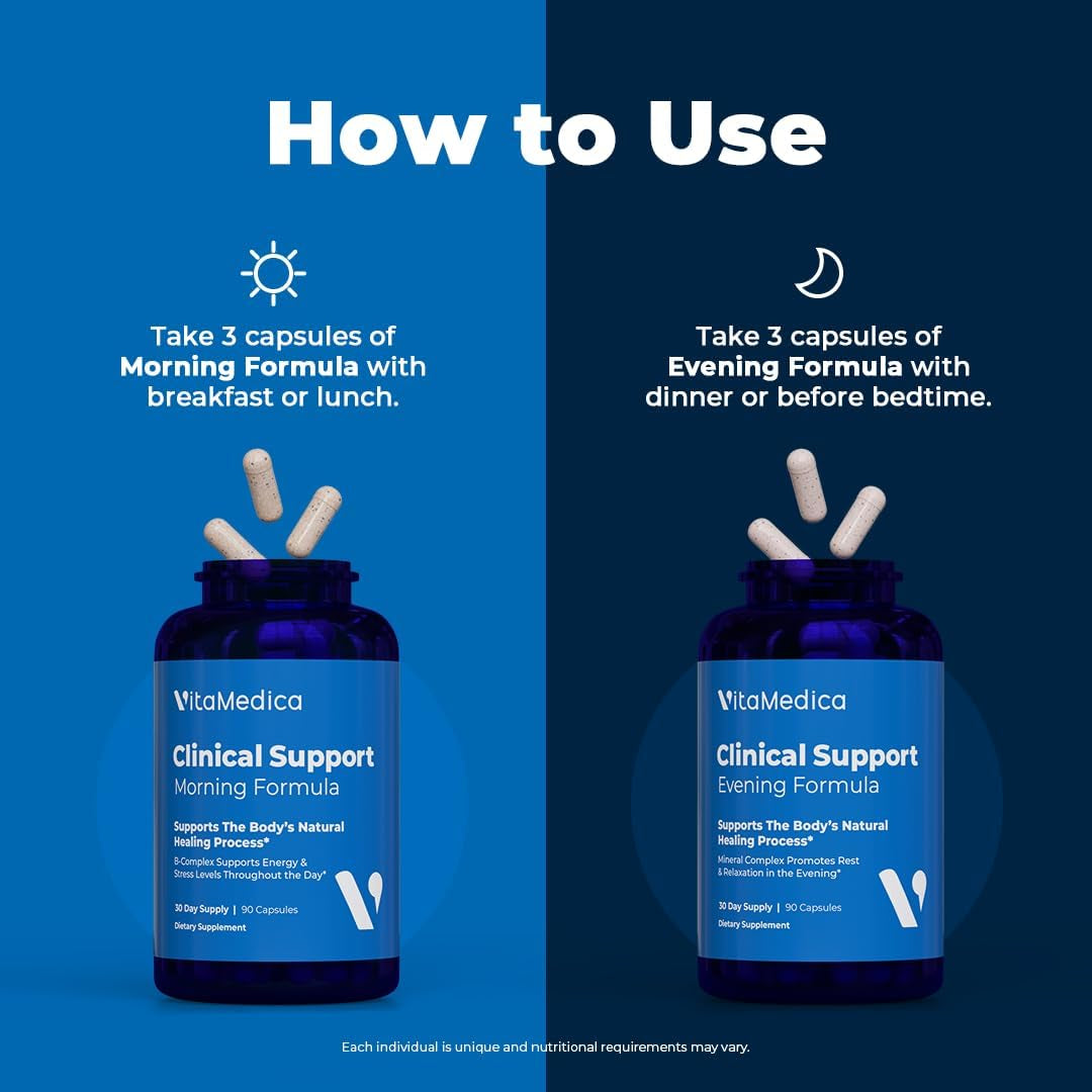Vitamedica | Clinical Support Formula | Promotes Collagen & Wound Healing | Vitamin C, D, & a to Support Healthy Immune Function | Zinc + Selenium | Vitamin B | Multivitamin for Women & Men
