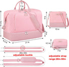 Travel Weekender Bag for Women, Overnight Bag with Shoe Compartment, Oversized Travel Duffel Bag Carry on Tote with Trolley Sleeve 21" for Weekend Travel Business Trip