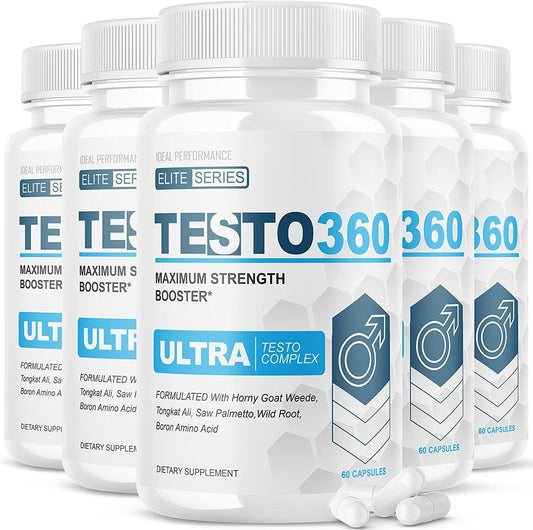 Testo 360 Ultra Pene Testo Complex Elite Series Maximum Strength 300 Caps 5 Pack