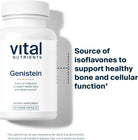 Vital Nutrients Genistein | Easily Absorbed Isoflavones for Bone Health Support* | Vegan Supplement | Gluten and Dairy Free | Non-Gmo | 60 Capsules