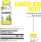 SOLARAY Dandelion Root | Healthy Liver, Kidney, Digestion & Water Balance Support | Non-Gmo, Vegan, 100 Vegcaps, 50 Serv