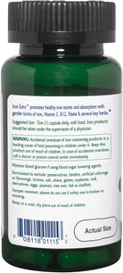 Vitanica Iron Extra, Iron Supplement Enhanced Absorption with Vitamin C 500Mg, Methylfolate 400Mcg, B12 Vitamin 500Mcg, Calcium, Yellow Dock, Dandelion Root & Nettle Leaf Extract, Vegan, 60 Capsules