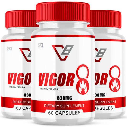 Vigor 8 Advanced Male Health Pills - Enhance Stamina and Endurance (3 Pack)