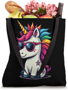 Unicorn with Rainbow Mohawk Tote Bag