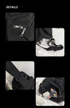 Grunge Canvas Casual Messenger Bag Hobo Crossbody Bag with with Multiple Pockets Shouder Tote Handbag for Women and Men (White)