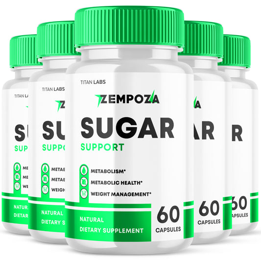 Zempoza Blood Sugar & Pressure Support - Optimal Wellness Booster (5 Pack)