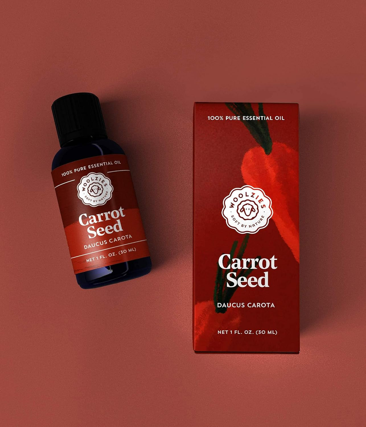 Woolzies Carrot Seed 100% Pure Daucus Carota Essential Oil | 1 Fl. Oz.