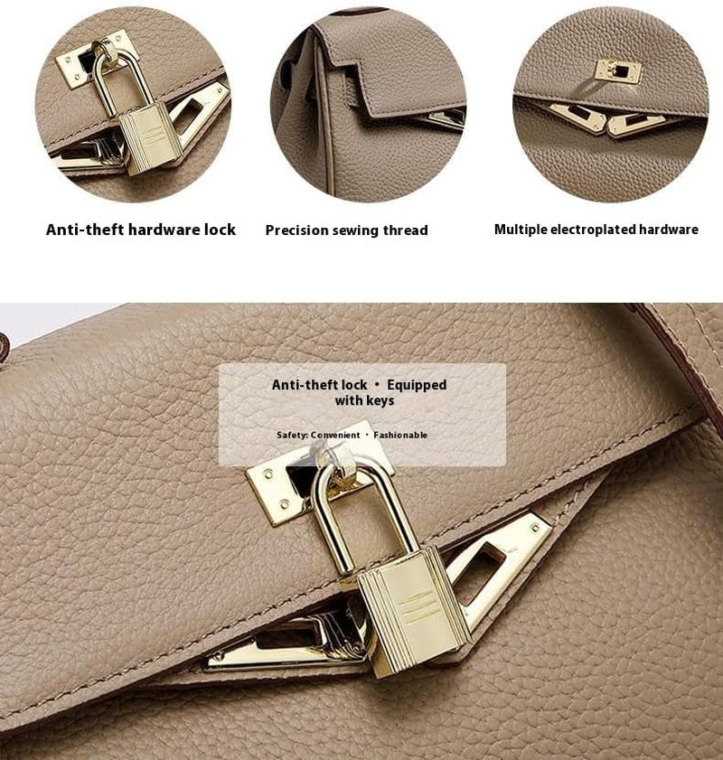 28 Waxed Thread Leather Handmade Bag - Original Version Top-Grain Cowhide Leather Crossbody & Tote Bag for Women