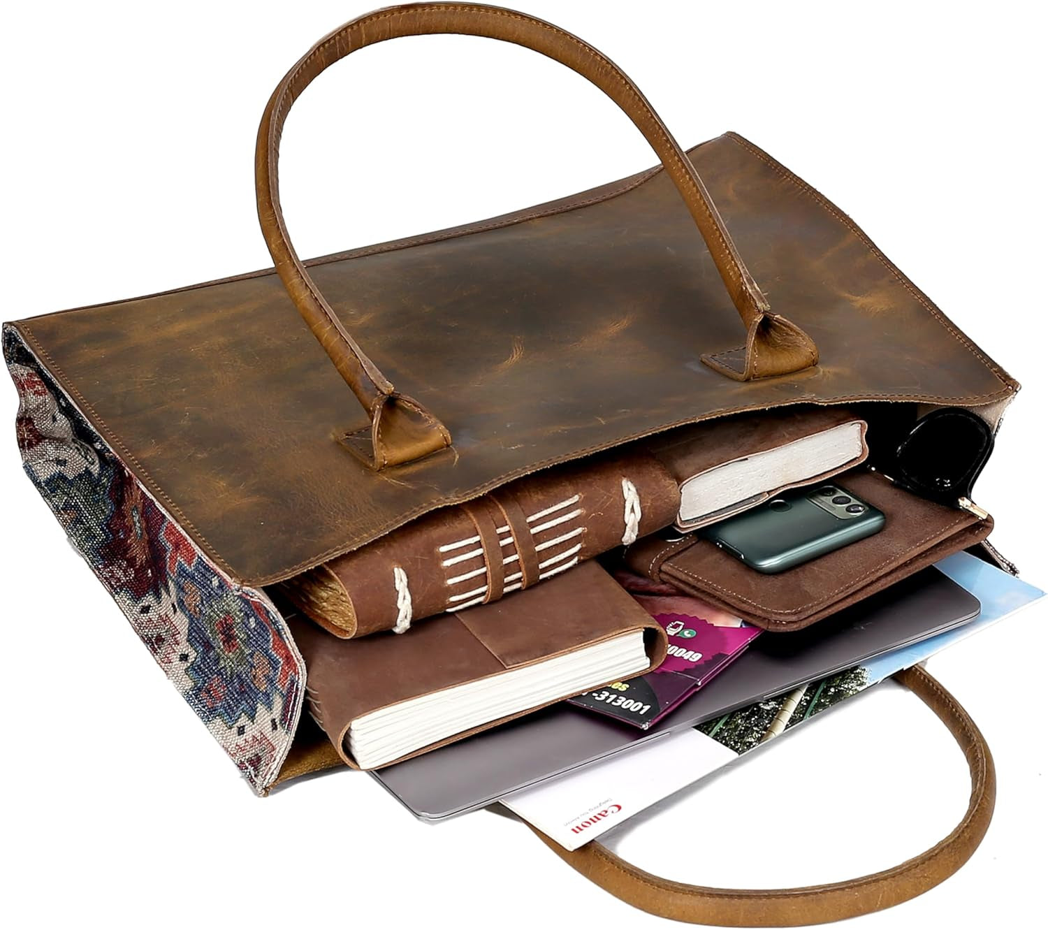 Leather Shoulder Bag Tote for Women Purse Satchel Travel Bag Shopping Carry Messenger Multipurpose Handbag