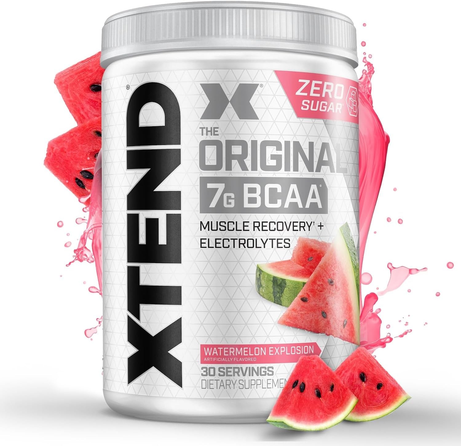 Xtend Original BCAA Powder 7G BCAA and 2.5G L-Glutamine, Sugar Free Post Workout Muscle Recovery Drink with Amino Acids for Men & Women, 30 Servings