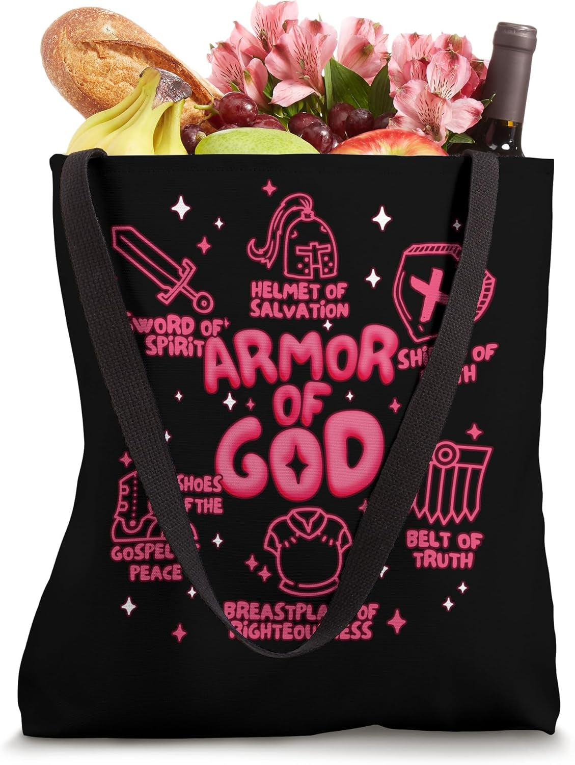 Warrior of God Put on the Full Armor of God Men Women Kids Tote Bag
