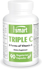 Supersmart Triple C (High Strength) - 3-In-1 Complex - Vitamin C Supplement - Enhanced with Flavonoids | Non-Gmo & Gluten Free - 90 Vegetarian Capsules