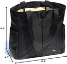 ESVAN Original Floral Tote Bag Large Shoulder Bag with Multi Pockets for Gym Travel Beach Daily Bags