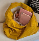 Slouchy Nylon Hobo Bags Women Underarm Shoulder Bag Crescent Crossbody Purses Trendy Large Travel Beach Tote Handbag