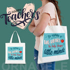 10PCS Teacher Appreciation Basket Bags, Canvas Tote Bags for Students Carrying Thank You Teacher Gift Container with Handle
