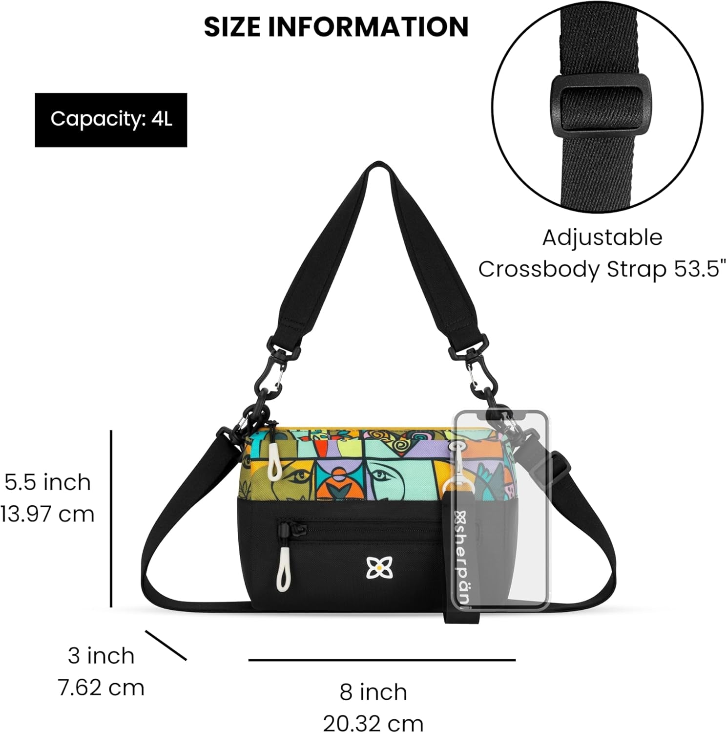 Sherpani Skye, Small Crossbody Purse, Nylon Crossbody Bag, Lightweight Cross Body, Purses for Women, RFID Protection