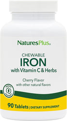Naturesplus Chewable Iron - 27 Mg , 90 Chewable Tablets - High Potency Supplement with Vitamin C & Herbs , Promotes Healthy Blood , Natural Energy - Vegetarian , Gluten-Free - 90 Servings