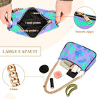 Blue Turquoise Butterflies Purple Aesthetic Shoulder Bag for Women Classic Purse Hobo Totes Colorful Tote Handbags Zipper Closure