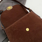 Slouchy Suede Saddle Bag Women Underarm Crescent Shoulder Hobo Bags Satchels Crossbody Purse Trendy Top-Handle Tote Handbag
