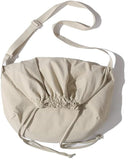 Women Drawstring Crossbody Bag Lightweight Shoulder Tote with Minimalist Design Fashion Handbag for Daily Casual Use