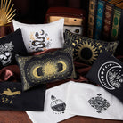 18 Pieces Moon Witch Zipper Pouch Bag Tarot Cards Phase Bag Witch Purse Gothic Aesthetic Canvas Makeup Bags Witchy Crystals Toiletry Bags Witchcraft Snake Cosmetic Bags for Women Girls