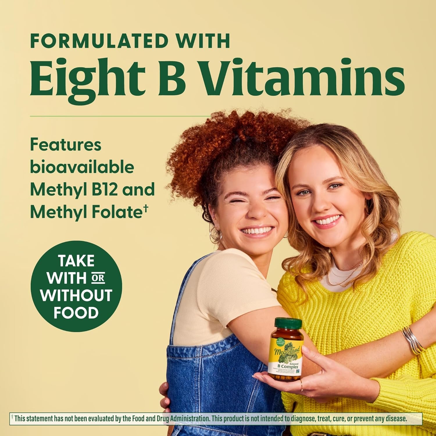 Megafood Balanced B Complex - B Complex Vitamin Supplement, 8 B Vitamins Including Vitamin B6, Vitamin B12, Folate, Biotin & More, Supports Cellular Energy Production, Vegan, Gluten Free - 30 Tablets