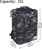 Underseat Carry-On Backpack Luggage Lightweight Casual Laptop Backpack 15.6-Inch Travel Commute Gym Sport Daypack 21L, Digi Camo