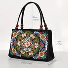 Ethnic Embroidered Shoulder Bag - Boho Floral Vintage Purse for Women