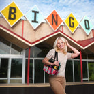 I Love Bingo Pink Tote Bag with 10 Pockets for Daubers, Markers & Accessories – Durable Bingo Bag with Zipper, Portable Bingo Gift for Women, Seniors & Players