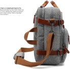 Convertible Backpack Messenger Shoulder Bag Laptop Case Handbag Business Briefcase Multi-Functional Travel Rucksack Fits 17.3 Inch Laptop for Men/Women (Grey)