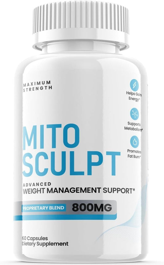 (1 Pack) Mito Sculpt Keto Capsules - Support Weight Loss & Fat Burn - 60 Pills