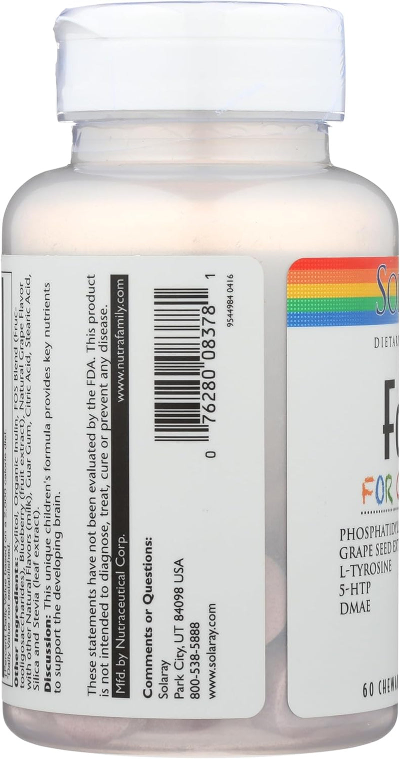 SOLARAY Focus for Children Supplements | 60 Count