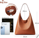 KALIDI Slouchy Hobo Bag Vegan Leather Suede Tote Bag Women Weekender Shoulder for Casual Travel Purse