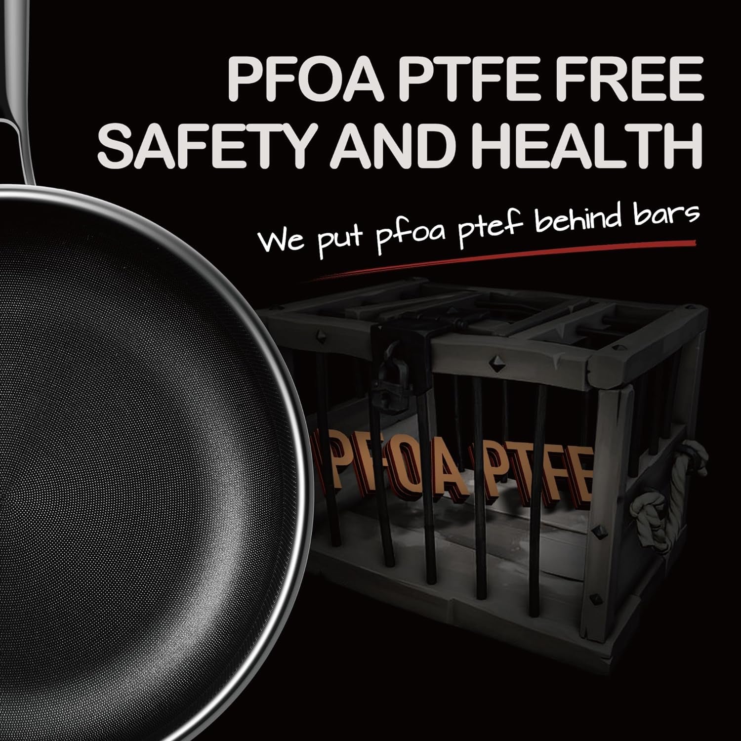 Non Stick Frying Pans,Hybrid 10 Inch Frying Pans Nonstick,Pfoa Free Cookware,Non Stick Stainless Steel Skillets,Dishwasher and Oven Safe, Works on Induction,Ceramic and Gas Cooktops