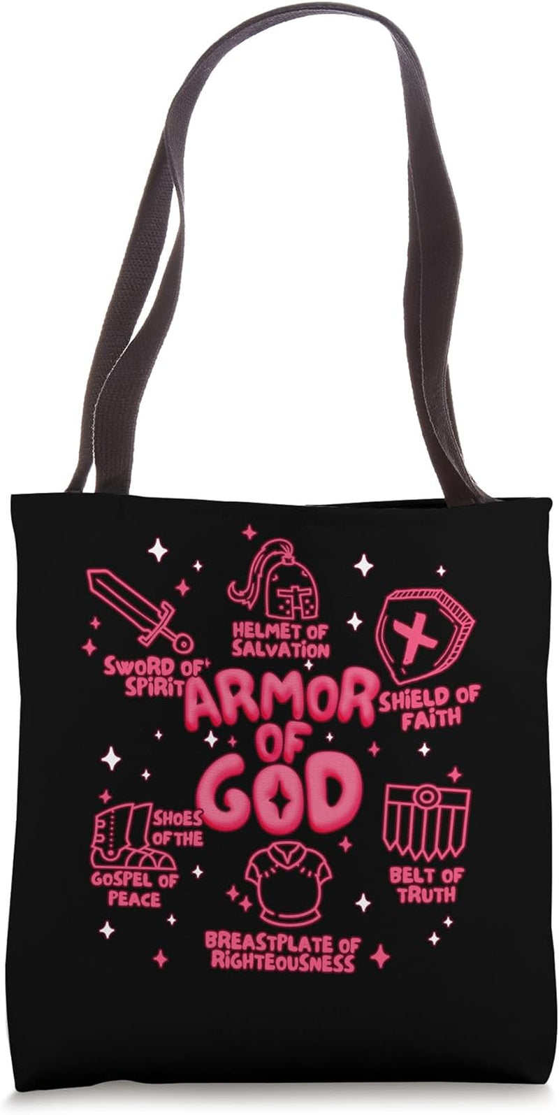 Warrior of God Put on the Full Armor of God Men Women Kids Tote Bag