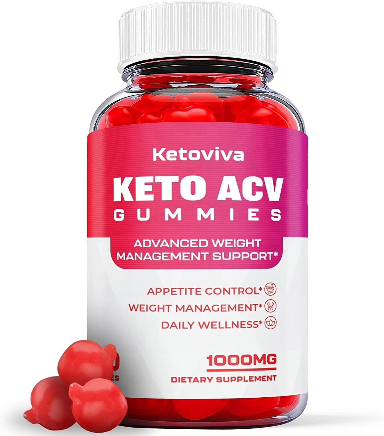 (1 Pack) Ketoviva Keto Gummies - Ketoviva ACV Keto Gummies Weight Loss-60 Gums