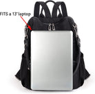 UTO Women Backpack Purse Leather Vegan Ladies Fashion Designer Rucksack Convertible Travel Shoulder Bag with Tassel