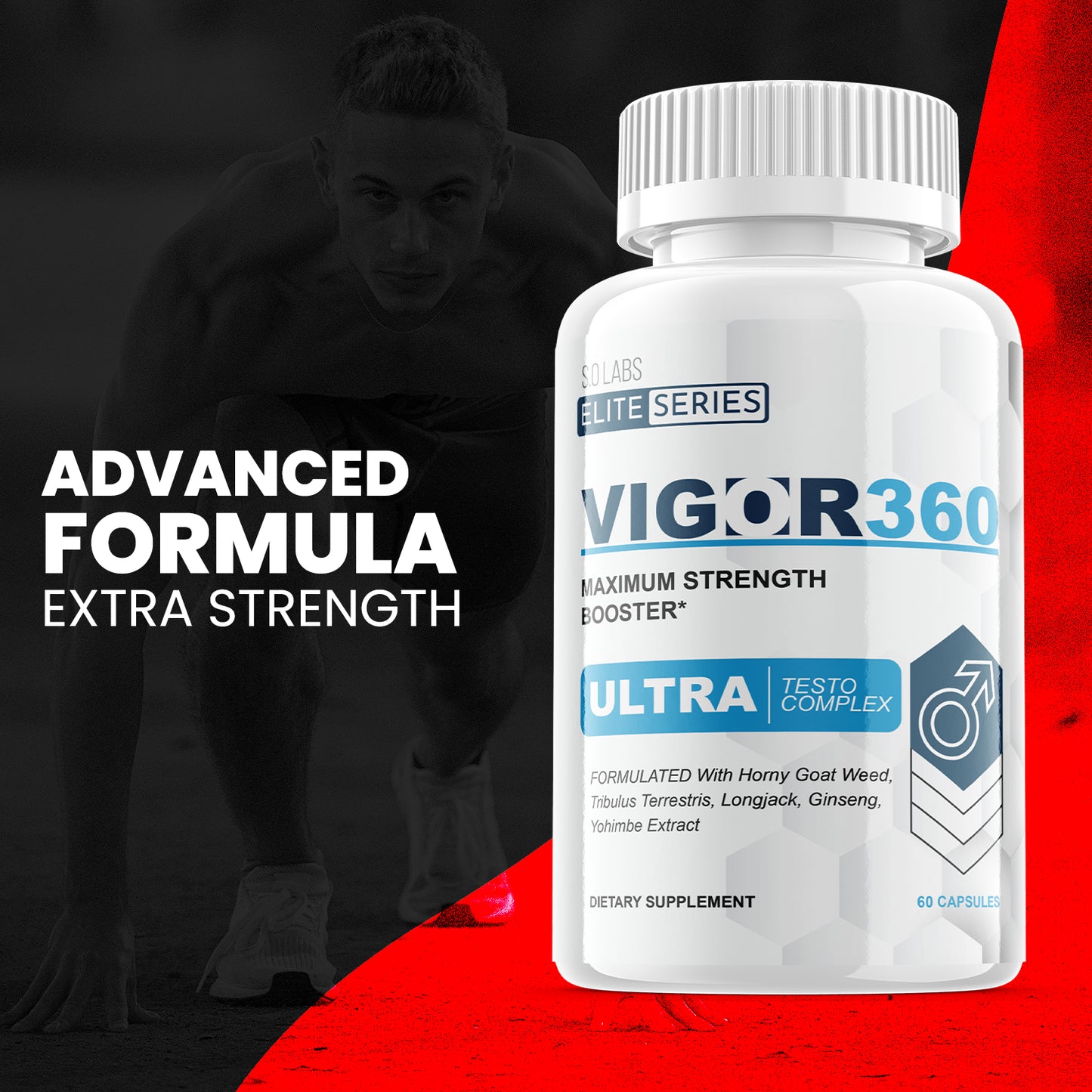 Vigor360 - Male Virility - 3 Bottles - 180 Capsules