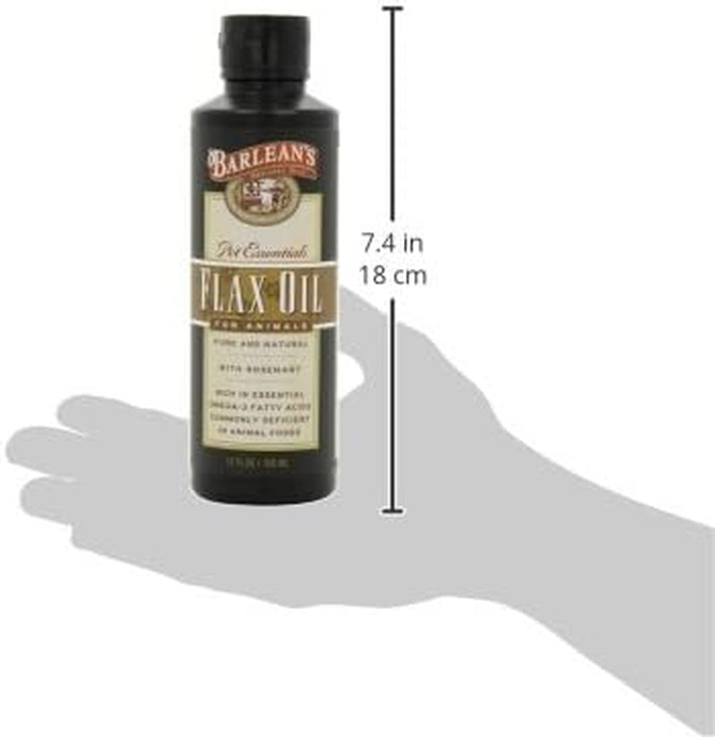 Barlean'S Fresh Flax Oil for Animals with Rich Essential Omega-3 Fatty Acids for Pet Well-Being and Health - Non GMO - 12-Ounce