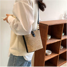 Women 2025 Summer Purse Straw Woven Cross Body Bucket Bag Trendy Shoulder Handbag Casual Tote Travel Beach