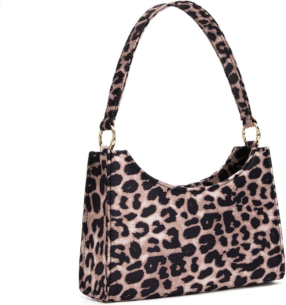 Shoulder Handbag for Women Leopard Print Underarm Purse, Mini Hobo Tote Handbag Fashion Evening Party Bag