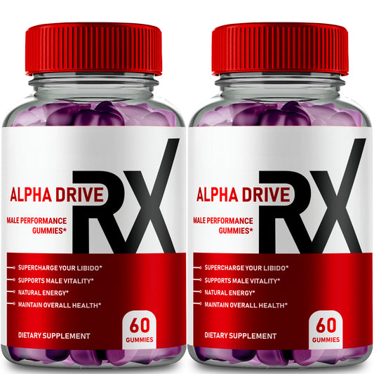 (2 Pack) Alpha Drive RX Men Gummies Alphadriverx Men Support Gummy (120 Gummies)