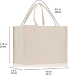 VANESSA ROSELLA Premium Quality Personalized Gift Monogram Initial 100% Cotton Chic Tote Bag for Women - Navy
