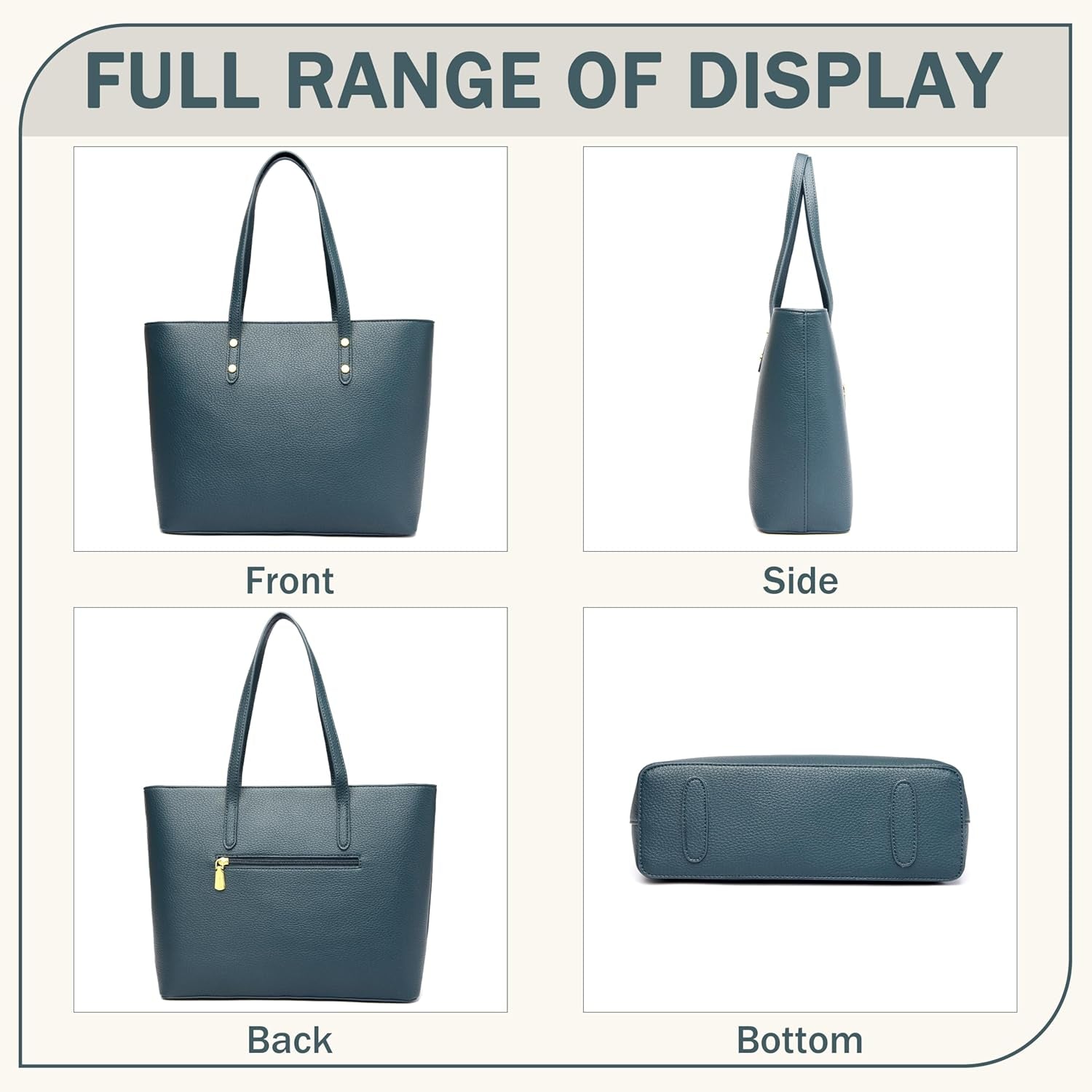 FSD. WG Leather Purses and Handbags for Women Tote Shoulder Bag Satchel Handbag with Top Handles