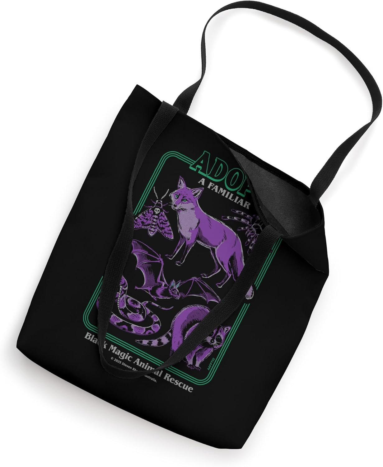 Black Magic Animal Rescue Purple Retro Funny Adult Humor Tote Bag