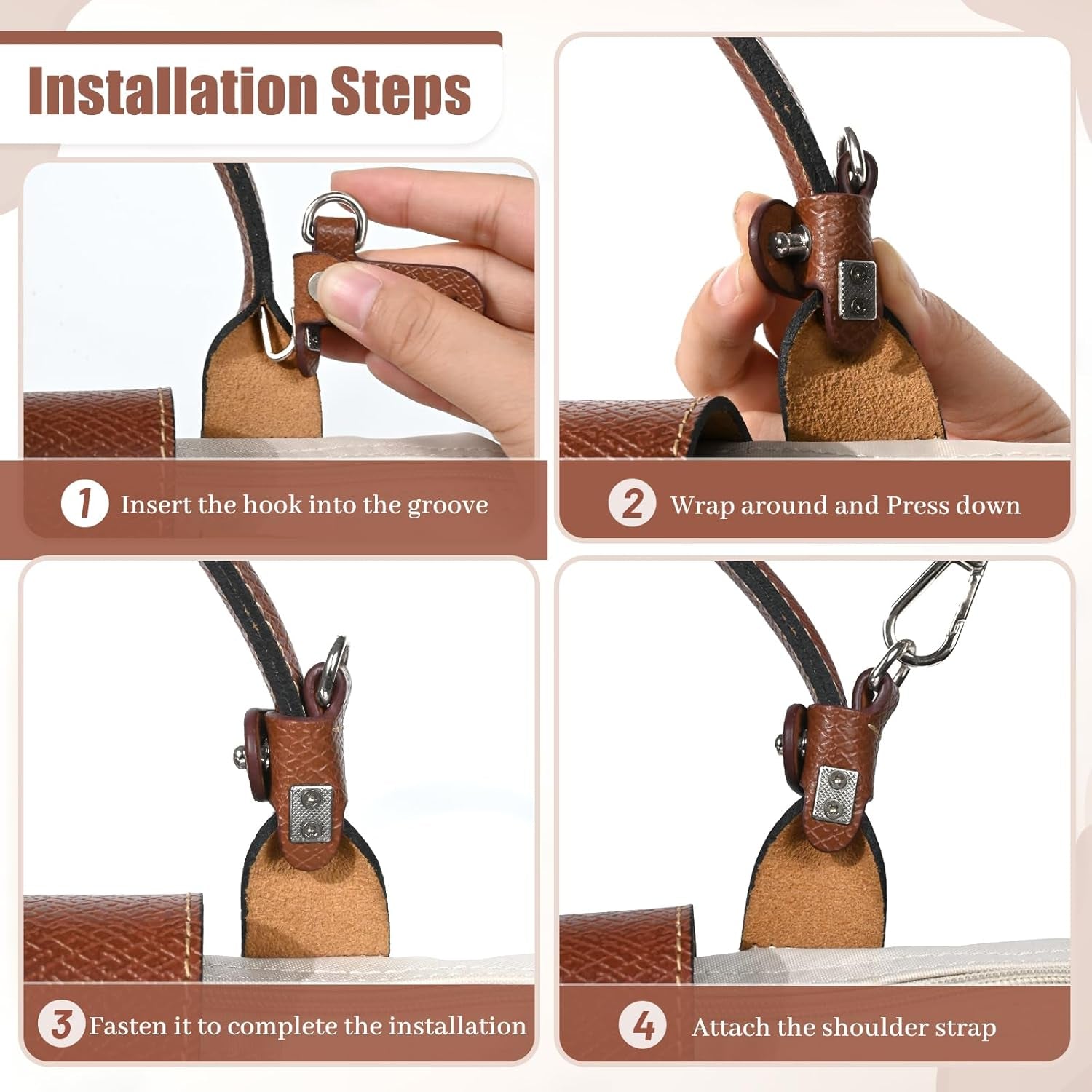 2025 Purse Straps Replacement, Leather Handbag Crossbody Shoulder Strap for S/M/L Tote Bag Women