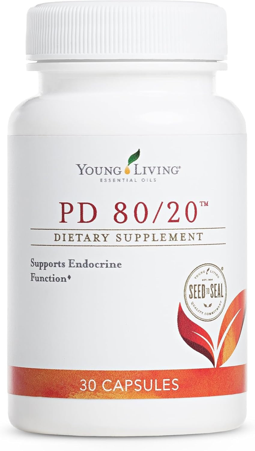 Young Living - PD 80/20 Dietary Supplement 30 Capsules | Daily Endocrine Function Support | with Pregnenolone & DHEA | Support Hormone Balance & Energy