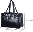 Shoulder PU Commuter Bag Japanese Uniform Briefcase for Men Women Durable Portable Tote with Non Slip Foot Nails and Strong Strap Handle Clean Aesthetic Design